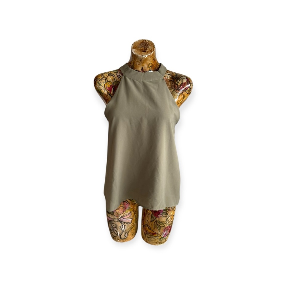Piazza Italia Sleeveless top blouse green  medium